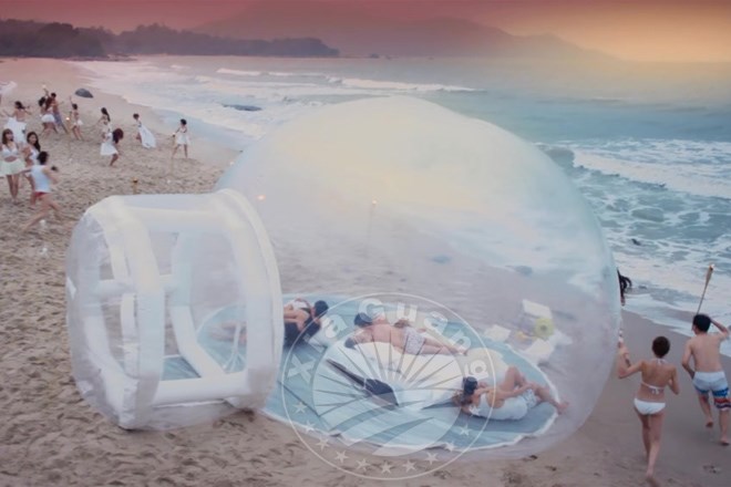 滨湖充气球形帐篷